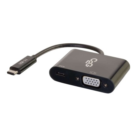 USB-C to VGA and USB-C Charging Black