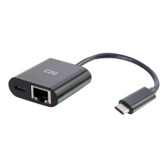 USB-C Ethernet Adapter w/Power Black