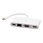 USB-C to HDMI VGA RJ45 Adapter White USB-C to HDMI VGA RJ45 Adapter White