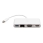 USB-C to HDMI VGA RJ45 Adapter White USB-C to HDMI VGA RJ45 Adapter White