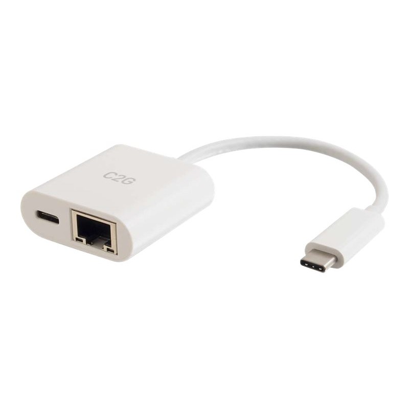USB-C Ethernet Adapter W/Power White