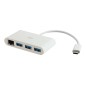USB-C Ethernet And 3-Port USB Hub White USB-C Ethernet And 3-Port USB Hub White