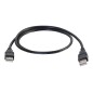 1m USB 2.0 A MALE/A MALE CBL BLK 1m USB 2.0 A MALE/A MALE CBL BLK