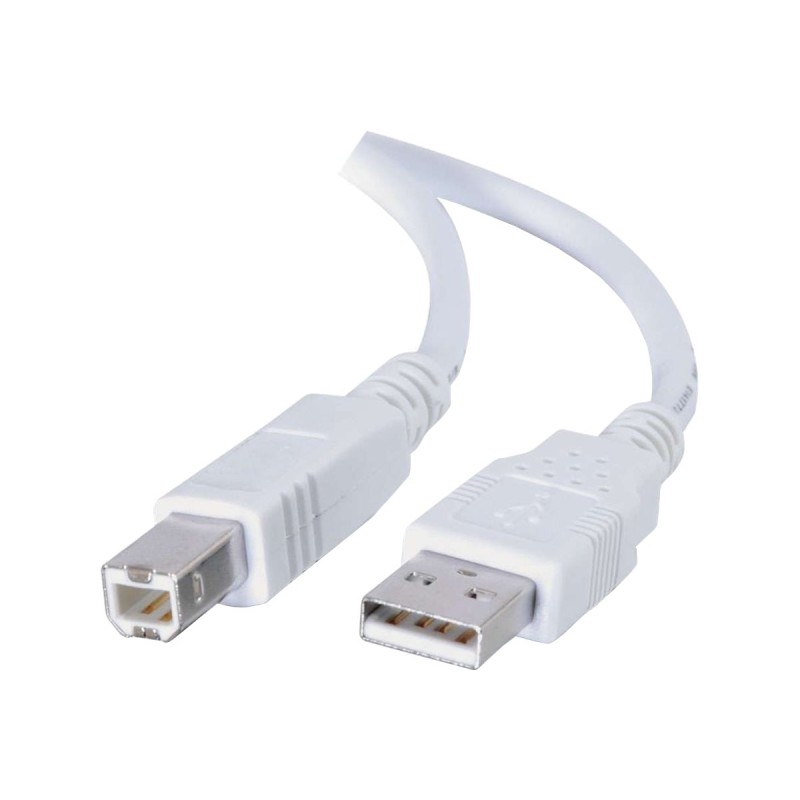 2m USB 2.0 A/B CBL WHITE