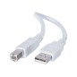 2m USB 2.0 A/B CBL WHITE