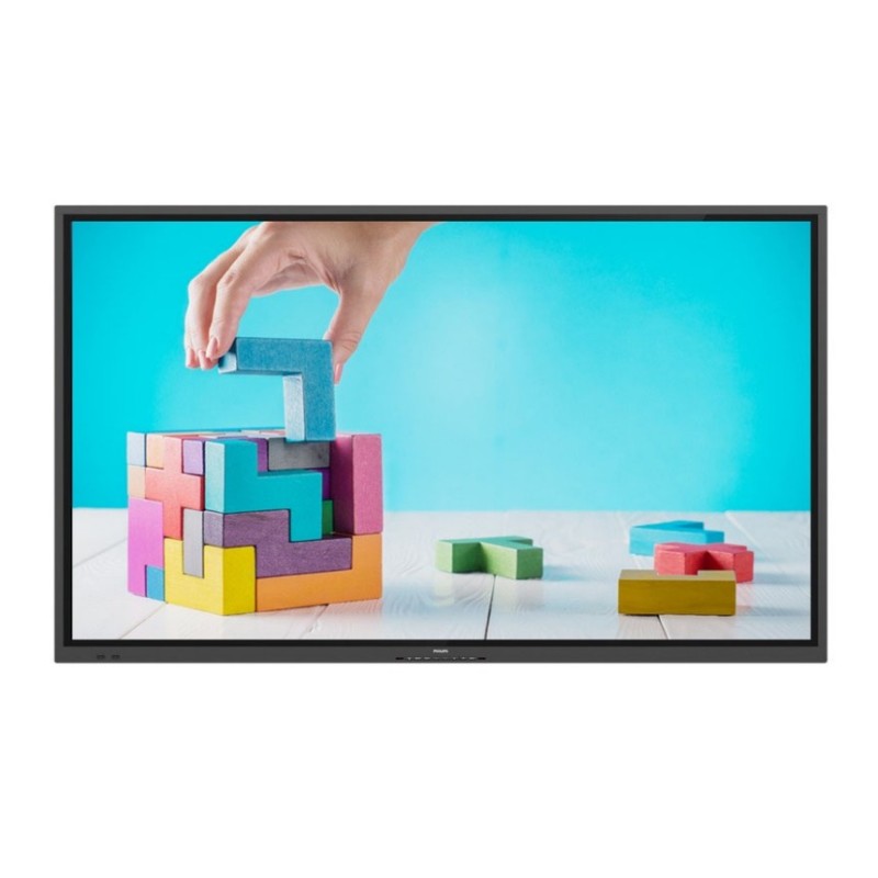 Philips E-Line 65BDL3152E Écran plat de signalisation numérique 165,1 cm (65") 350 cd/m² 4K Ultra HD Noir Écran tactile Intégré