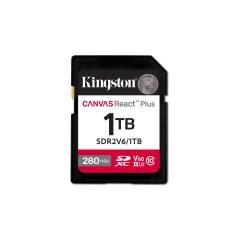 Kingston Technology 1TB Canvas React Plus SDXC UHS-II 280R/150W U3 V60 for Full HD/4K