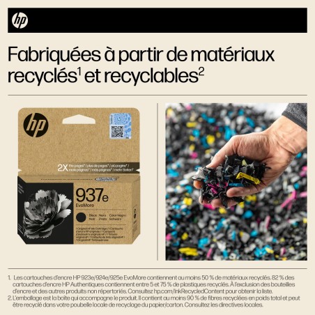 HP 937e Cartouche d’encre authentique Noir EvoMore