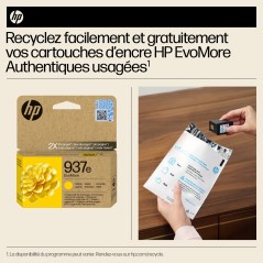 HP 937e Cartouche d’encre authentique Jaune EvoMore