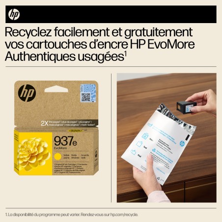HP 937e Cartouche d’encre authentique Jaune EvoMore