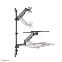 Neomounts WL90-325BL1 Station de travail assis-debout - mural - 17-32" - ressort à gaz