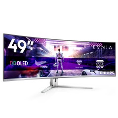 Philips Evnia 8000 49M2C8900L 00 écran plat de PC 124,2 cm (48.9") 5120 x 1440 pixels Dual QHD QD-OLED Blanc