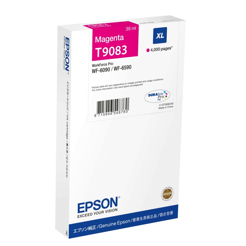 Epson C13T90834N cartouche d'encre 1 pièce(s) Original Rendement élevé (XL) Magenta