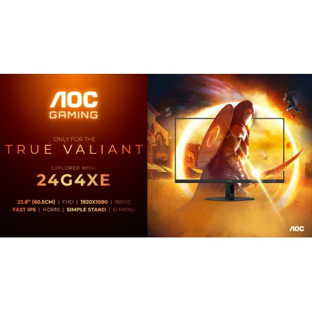 AOC 24G4XE écran plat de PC 60,5 cm (23.8") 1920 x 1080 pixels Full HD LCD Noir, Gris