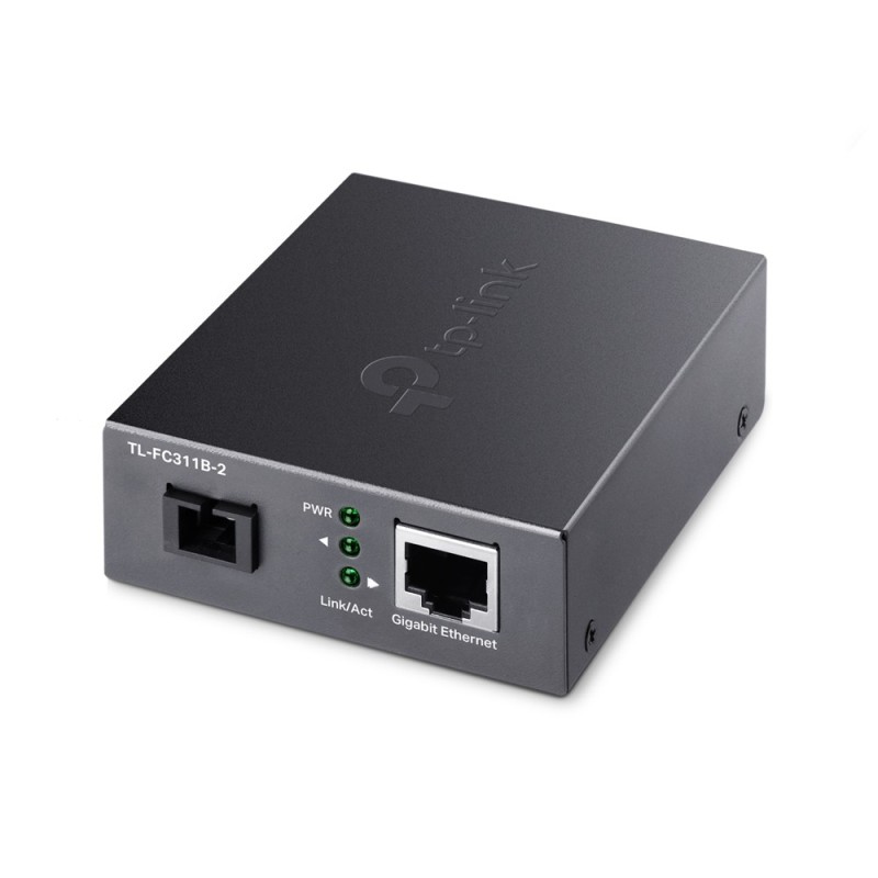 TP-Link TL-FC311B-2 convertisseur de support réseau 1000 Mbit/s Monomode Noir TP-Link TL-FC311B-2 convertisseur de support réseau 1000 Mbit/s Monomode Noir