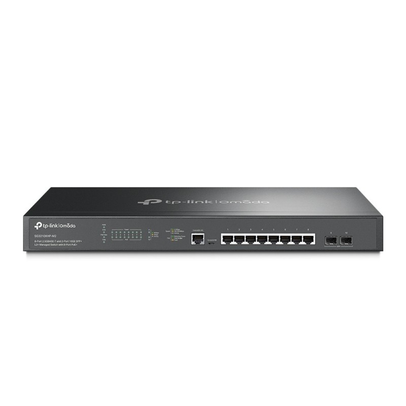 TP-Link Omada SG3210XHP-M2 commutateur réseau Géré L2+ 2.5G Ethernet (100/1000/2500) Connexion Ethernet, supportant TP-Link Omada SG3210XHP-M2 commutateur réseau Géré L2+ 2.5G Ethernet (100/1000/2500) Connexion Ethernet, supportant