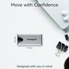 Integral SlimXpress Pro INSSD2TPORT3.2SLIMXS lecteur à circuits intégrés externe 2 To USB 3.2 Gen 2x2