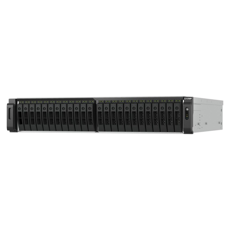QNAP TS-H3077AFU-R7-64G serveur de stockage NAS Rack (2 U) AMD Ryzen™ 5 64 Go DDR5 0 To QuTS hero Noir, Métallique