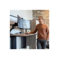 HX Desk Dual Monitor Arm Black
