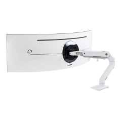 HX Desk Monitor Arm+HD Pivot White