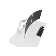 HX Desk Dual Monitor Arm White