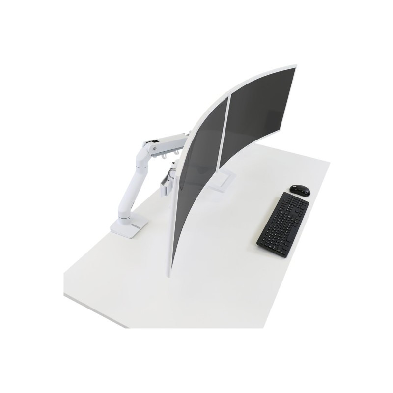 HX Desk Dual Monitor Arm White