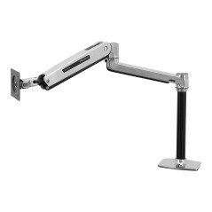 LX Sit Stand Desk Mount LCD Arm Polish
