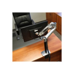 LX Sit Stand Desk Mount LCD Arm Polish