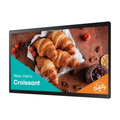 Samsung QB24C-T Écran plat de signalisation numérique 61 cm (24") LED Wifi 250 cd/m² Full HD Noir Écran tactile Intégré dans le