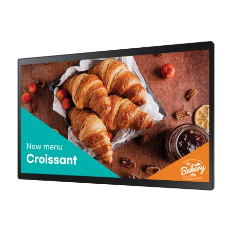 Samsung QB24C-T Écran plat de signalisation numérique 61 cm (24") LED Wifi 250 cd/m² Full HD Noir Écran tactile Intégré dans le