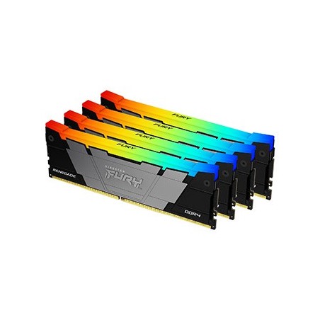 Kingston Technology FURY 64 Go 3200 MT s DDR4 CL16 DIMM (Kits de 4) 1Gx8 Renegade RGB