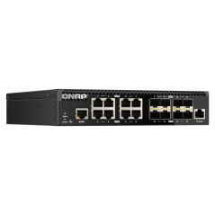 QNAP QSW-M3216R-8S8T commutateur réseau Géré L2 L3 10G Ethernet (100 1000 10000) 1U Noir