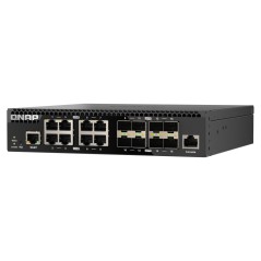 QNAP QSW-M3216R-8S8T commutateur réseau Géré L2 L3 10G Ethernet (100 1000 10000) 1U Noir