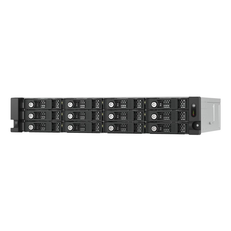QNAP TL-R1200PES-RP Boîtier de disques de stockage Boîtier disque dur/SSD Noir, Gris 2.5/3.5"