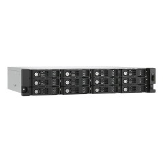 QNAP TL-R1200PES-RP Boîtier de disques de stockage Boîtier disque dur SSD Noir, Gris 2.5 3.5"