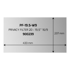 PRIVACY FILTER 2D - 19.5' 16/9-433 x 237