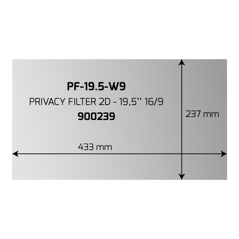 PRIVACY FILTER 2D - 19.5' 16/9-433 x 237