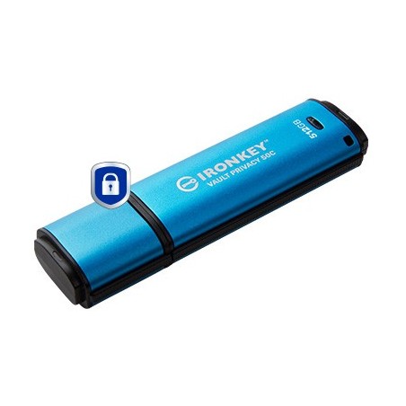 Kingston Technology IronKey 512Go USB-C Vault Privacy 50C chiffrée AES-256, FIPS 197
