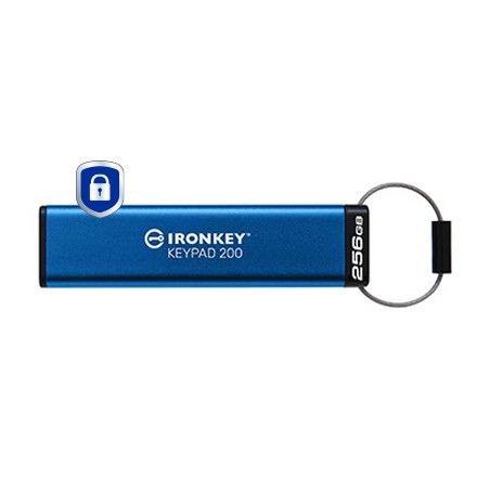Kingston Technology IronKey Keypad 200 de 256 Go, FIPS 140-3 niveau 3, chiffrement AES-256