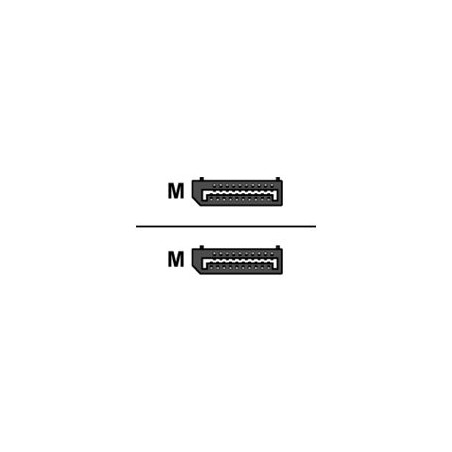 Câble DP Male vers DP Male 1.80m - Noir