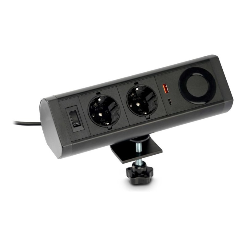 POWEE DESK: DOUBLE EU SOCKET W/USB-A