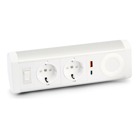 POWEE DESK: DOUBLE EU Pwr SOCKET w 1 USB