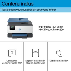 HP OfficeJet Pro 9125e Sans fil All-in-One Couleur Imprimante, Instant Ink Impression recto-verso
