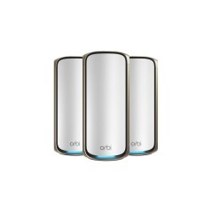 NETGEAR Orbi 970 Series Quad-Band WiFi 7, 3-Pack Quad-band (2.4 GHz 5 GHz-1 5 GHz-2 6 GHz) Wi-Fi 6 (802.11ax) Gris Interne