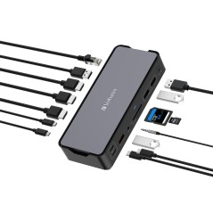 Verbatim CDS-15 Avec fil USB 3.2 Gen 1 (3.1 Gen 1) Type-C Noir, Gris