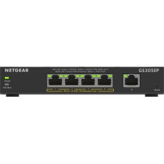 NETGEAR GS305EP Géré L2/L3 Gigabit Ethernet (10/100/1000) Connexion Ethernet, supportant l'alimentation via ce port (PoE) Noir