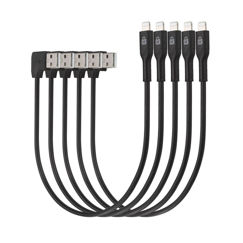Kensington Câbles d'alimentation et de synchronisation pour tablettes, Lightning vers USB – Pack de 5 Kensington Câbles d'alimentation et de synchronisation pour tablettes, Lightning vers USB – Pack de 5
