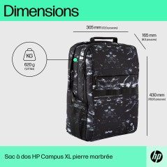 HP Sac à dos Campus XL imprimé marbre