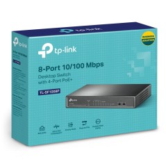 TP-Link TL-SF1008P Non-géré Fast Ethernet (10 100) Connexion Ethernet, supportant l'alimentation via ce port (PoE) Noir