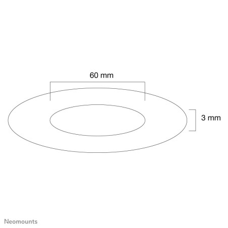 Neomounts FPMA-CRS6 Rosace encastrable au plafond - diam. 60 mm